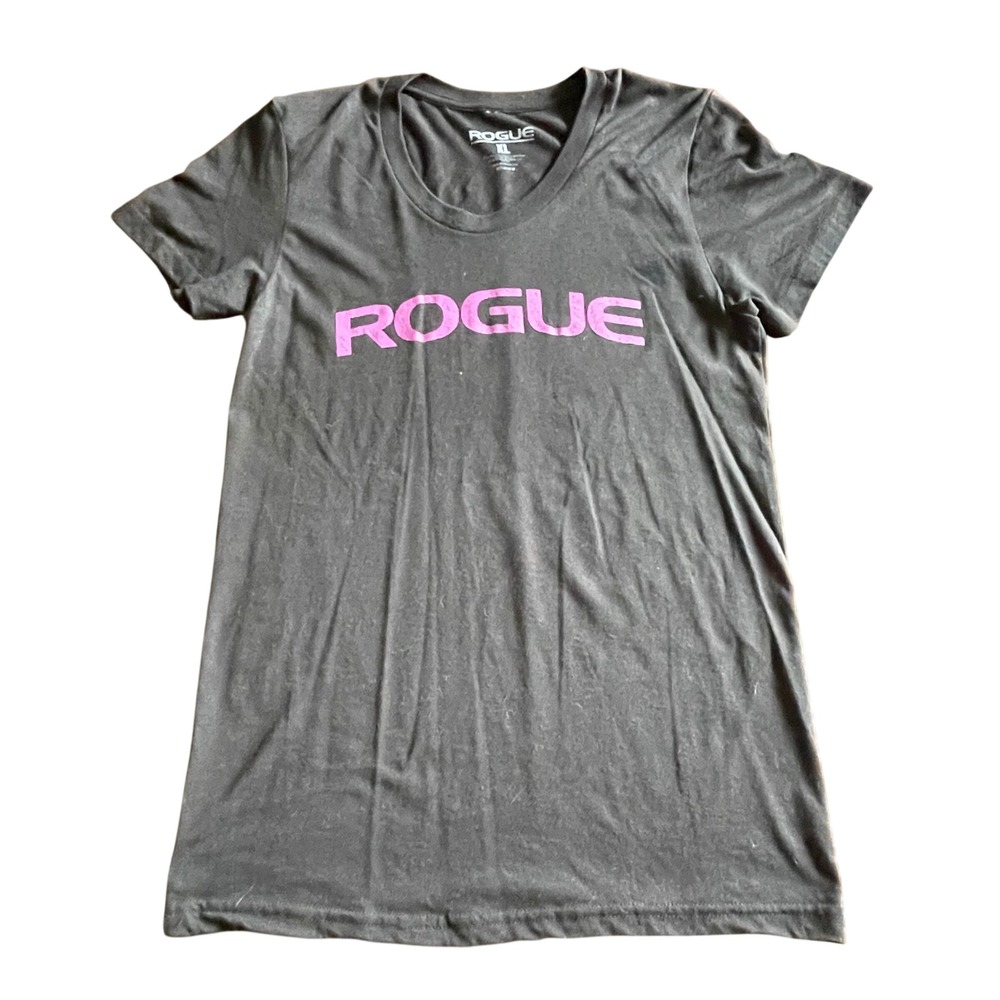 Rogue Fitness Womens XL Gray Pink‎ Unicorn T-Shirt Camille CrossFit